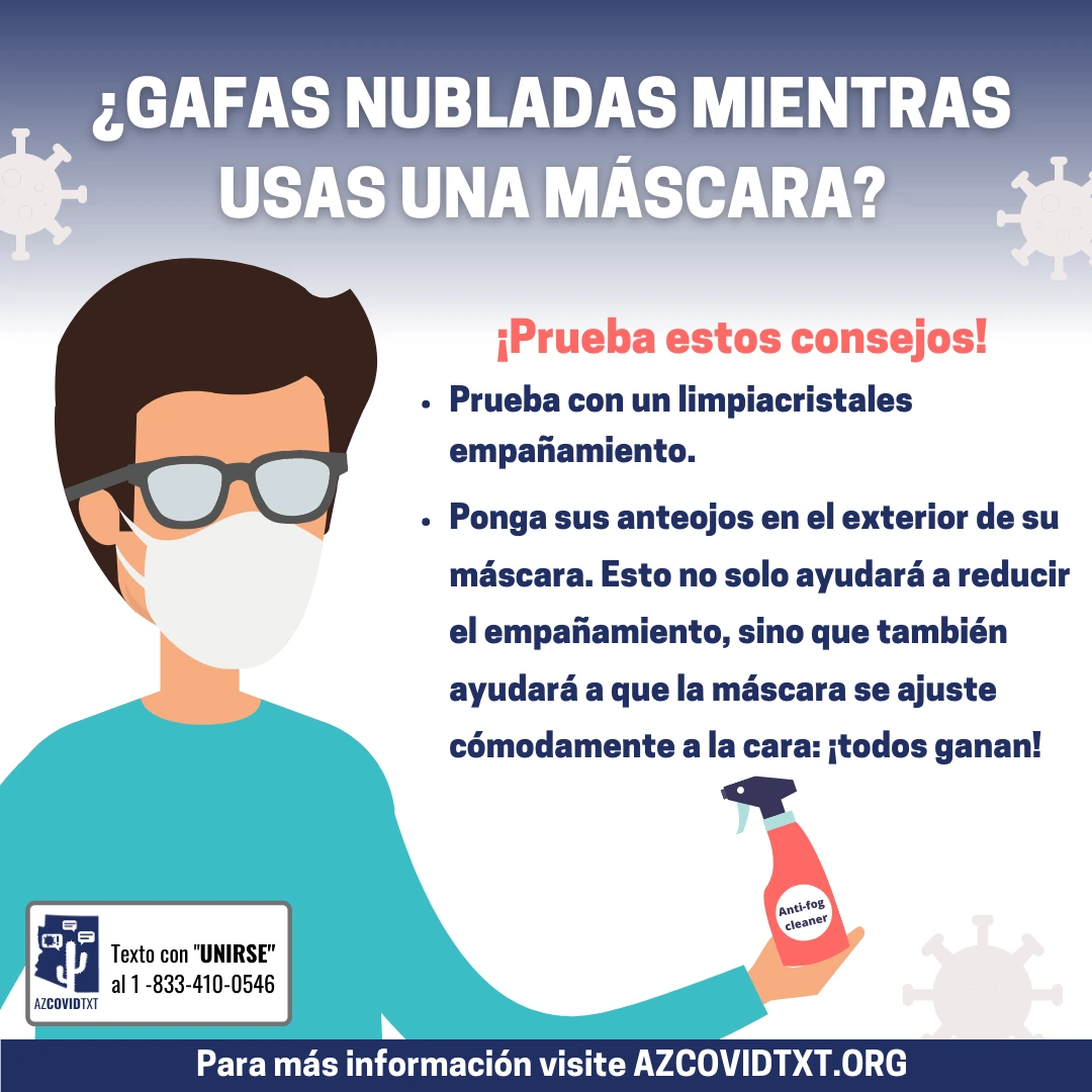 Spanish Graphic of Foggy Glasses While Using A Mask?