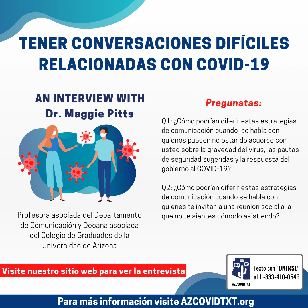 Spanish Graphic of Having Difficult Conversations Related to COVID19